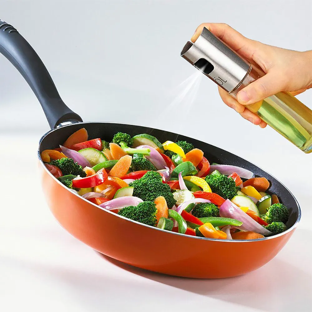 100ml Glass Olive Oil Sprayer Empty Bottle Oil Dispenser with cleaning brush for Cooking Salad Picnic BBQ Kitchen Baking tools
