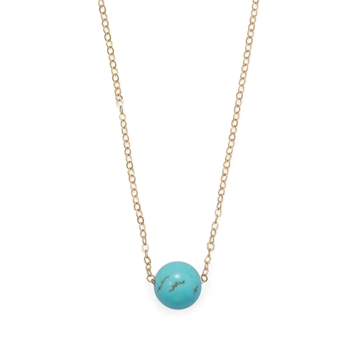 16"   2" Gold Filled LMagnesite Necklace