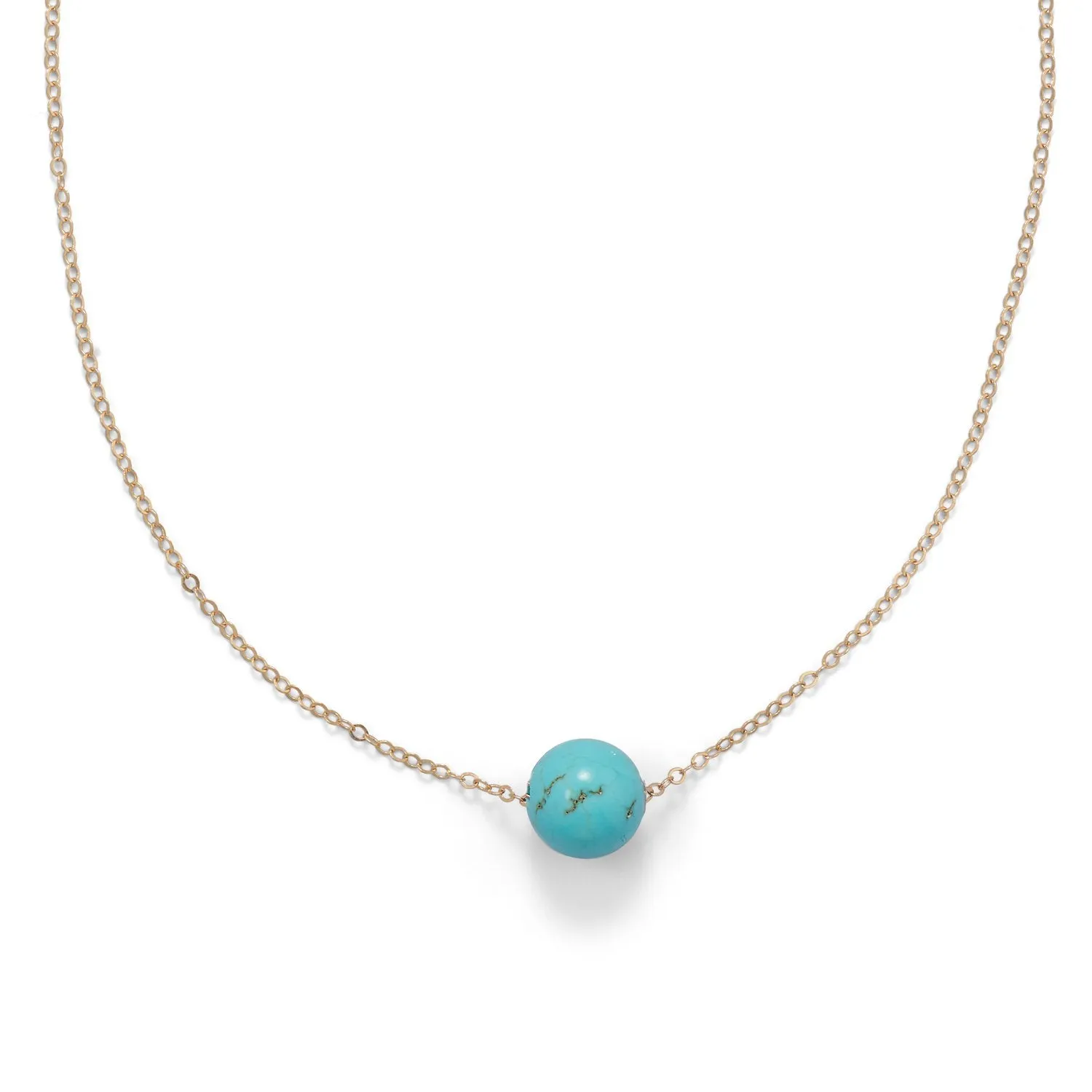 16"   2" Gold Filled LMagnesite Necklace