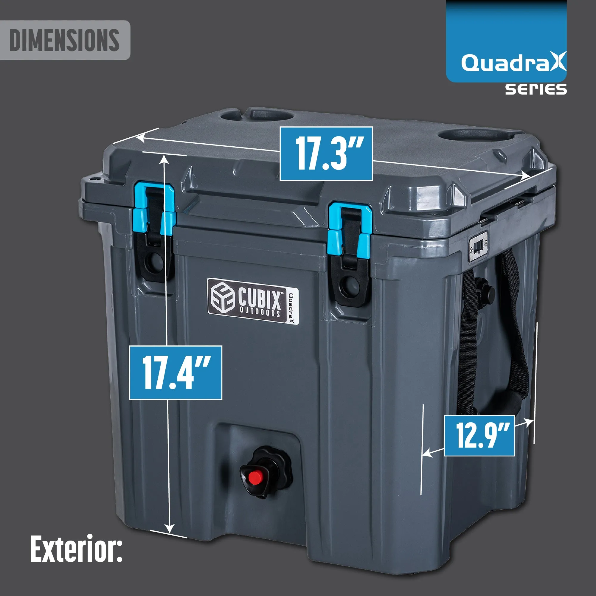 5 Gallon, 2-in-1 Beverage Dispenser/Cooler - QuadraX Hard Cooler