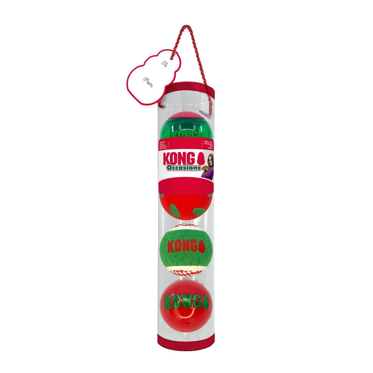 Christmas KONG - Occasions Balls - 4 Pack Gift Set