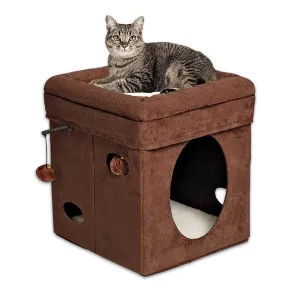 Cube Cat House - Curious Cat Cube - Cozy Cat Hideaway - Midwest Home for Pets