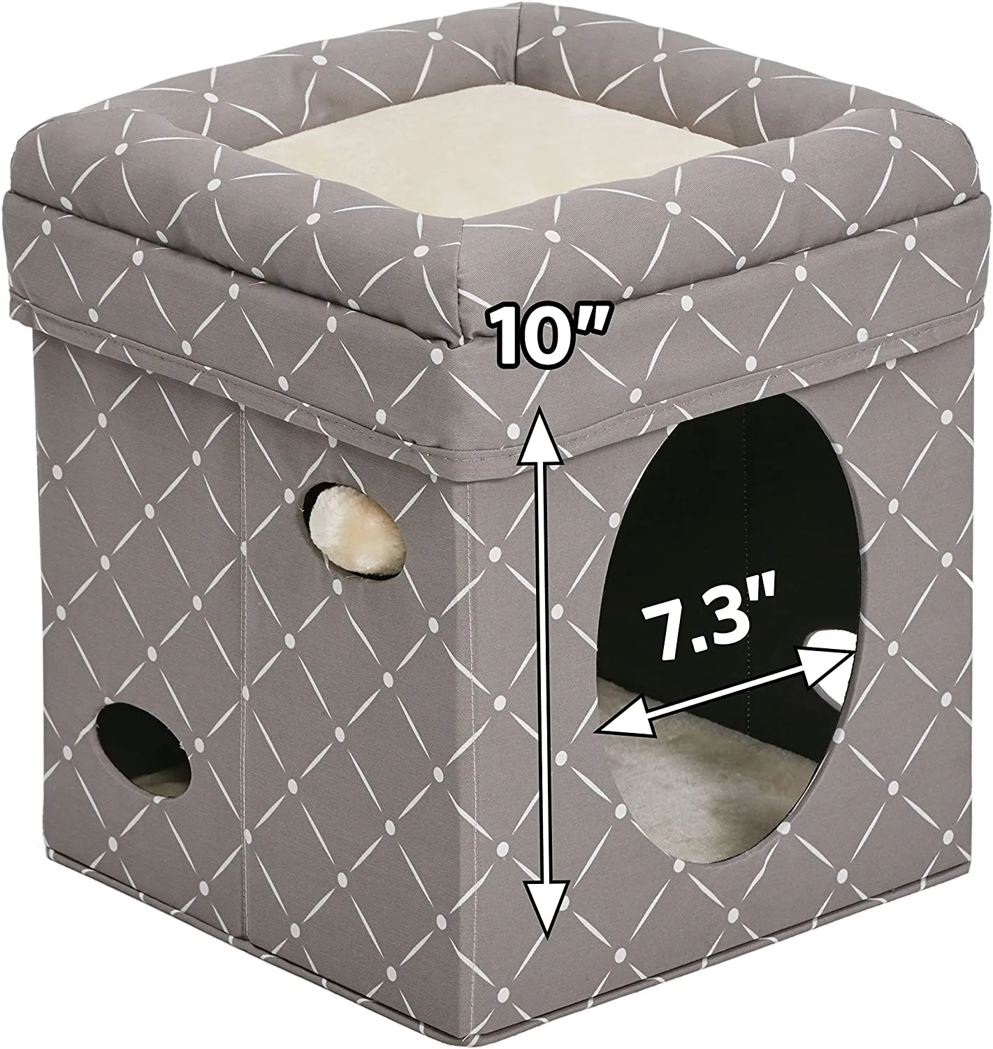 Cube Cat House - Curious Cat Cube - Cozy Cat Hideaway - Midwest Home for Pets