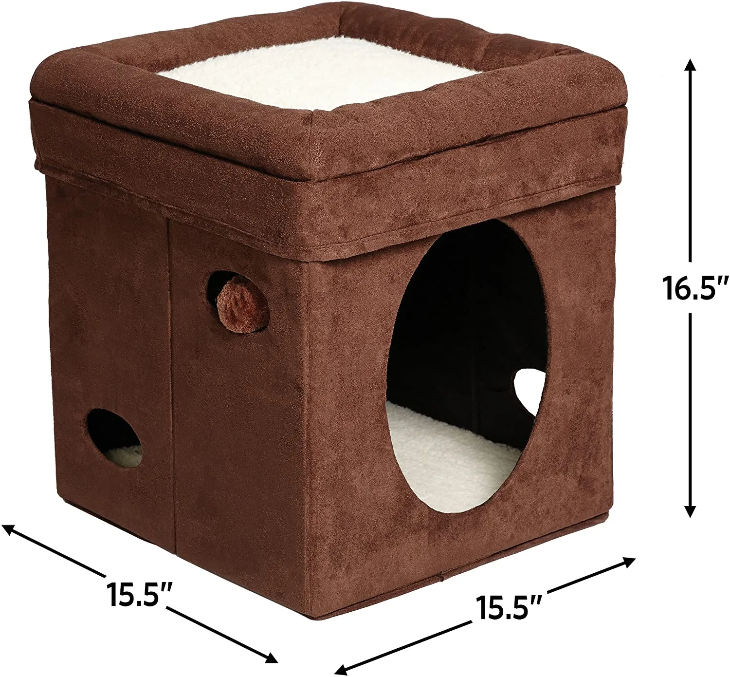 Cube Cat House - Curious Cat Cube - Cozy Cat Hideaway - Midwest Home for Pets
