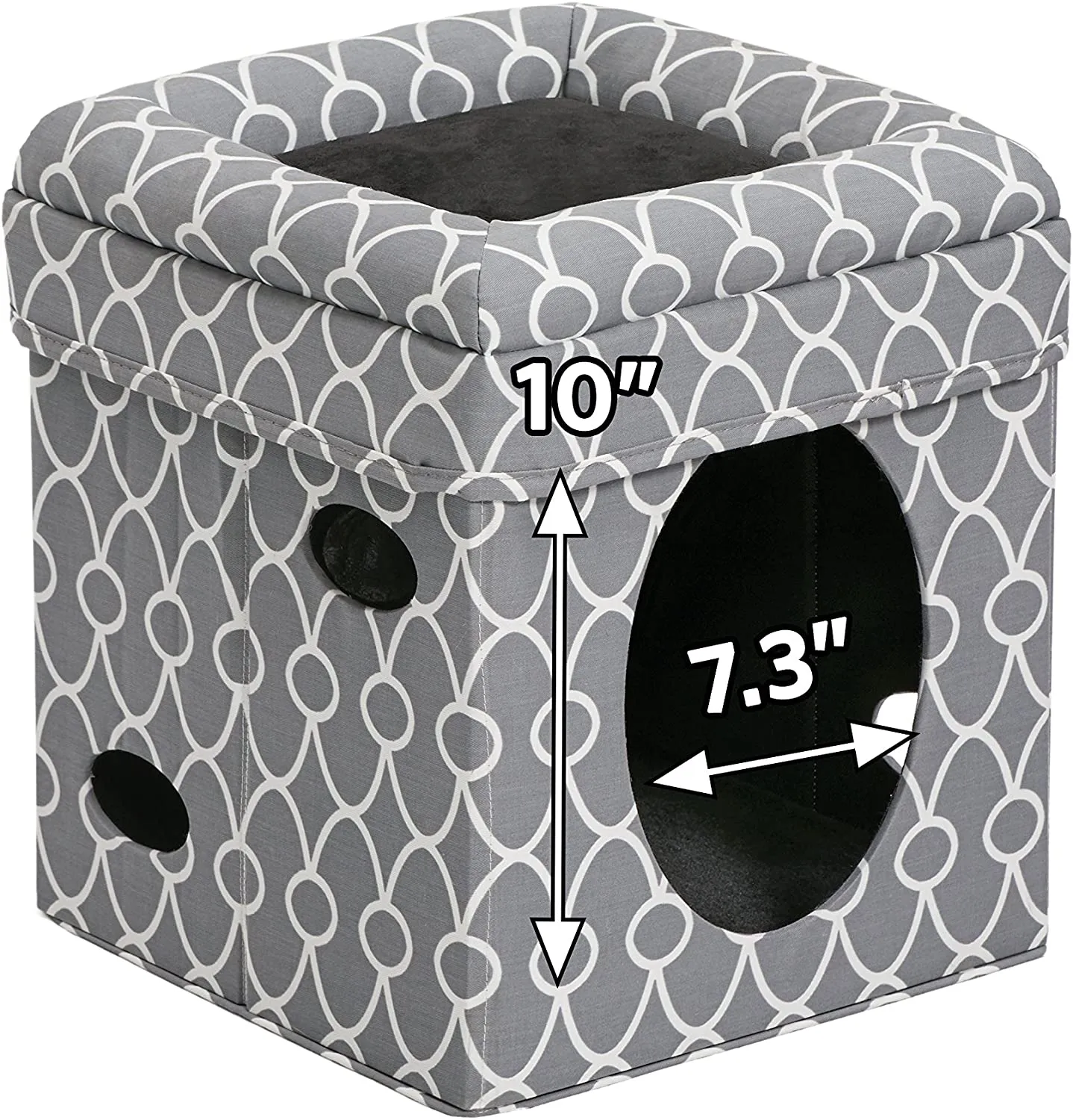 Cube Cat House - Curious Cat Cube - Cozy Cat Hideaway - Midwest Home for Pets