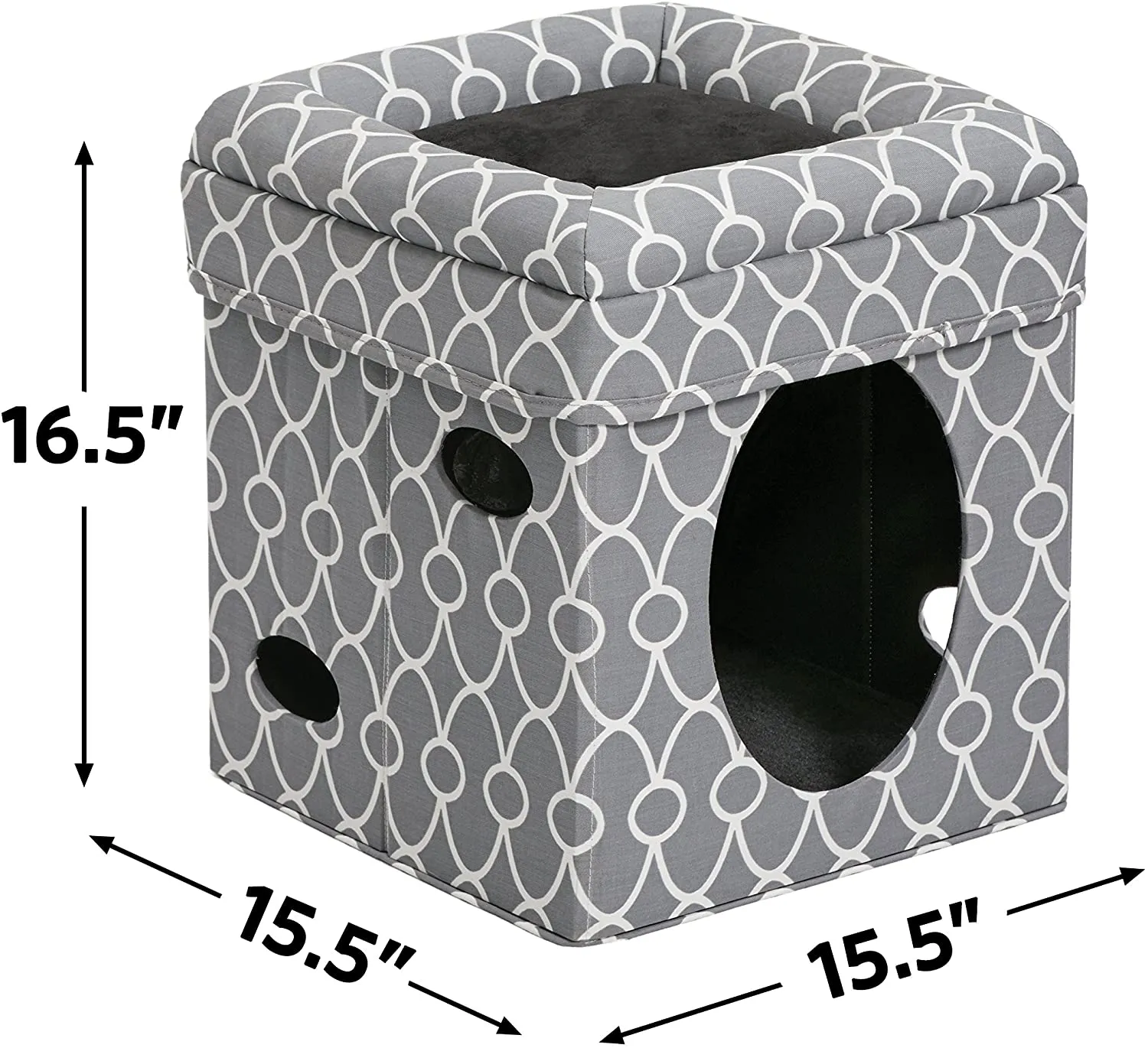 Cube Cat House - Curious Cat Cube - Cozy Cat Hideaway - Midwest Home for Pets