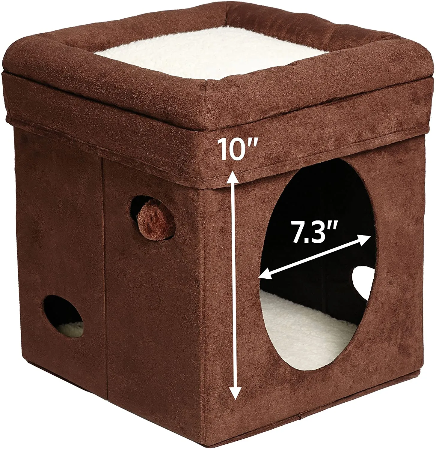 Cube Cat House - Curious Cat Cube - Cozy Cat Hideaway - Midwest Home for Pets