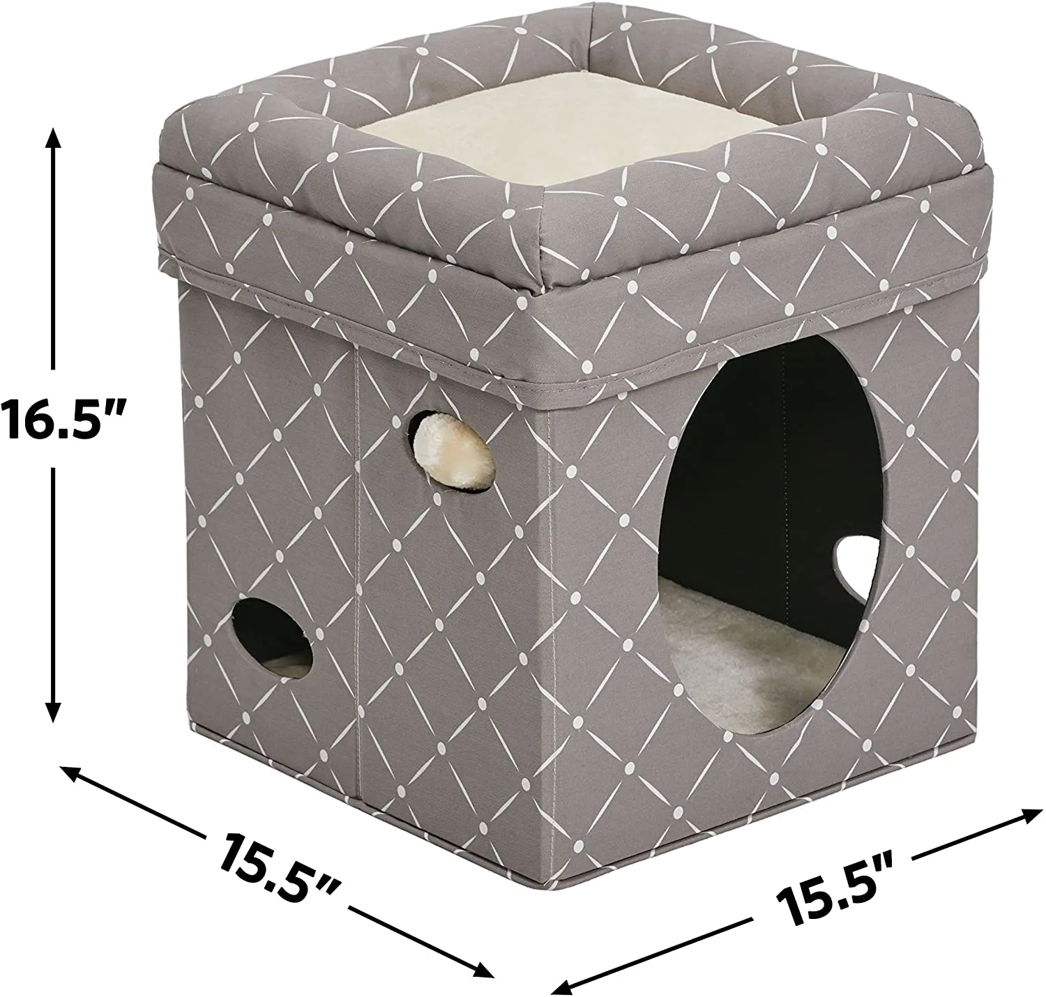 Cube Cat House - Curious Cat Cube - Cozy Cat Hideaway - Midwest Home for Pets