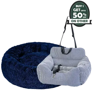 Dog Calming with Car Seat Bed