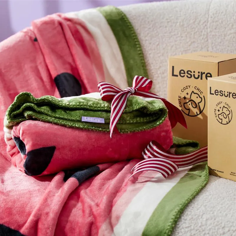 Fruit Pattern Puppy Blanket – Soft Flannel Throw for Small Dogs