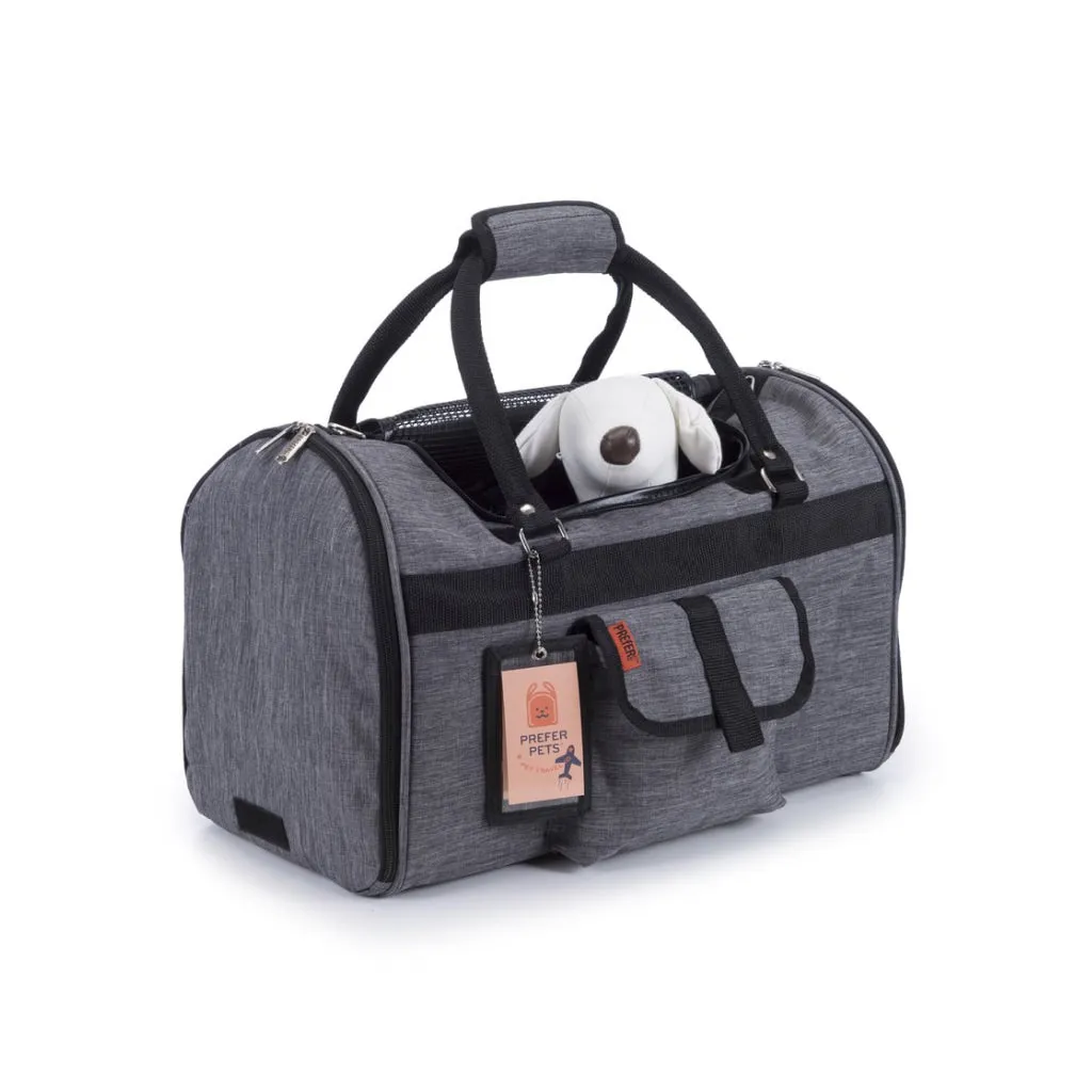 Hideaway Duffel Pet Travel Bag - Heather Gray