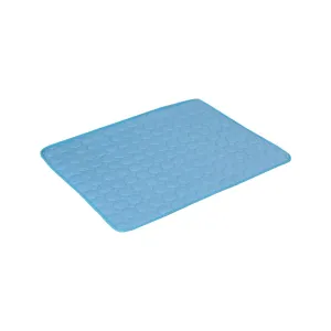 Homestic Rectangular Dog & Cat Bed|Premium Cool Ice Silk with Polyester with Bottom Mesh|Multi-Utility Self-Cooling Pad for Dog & Cat|Light-Weight & Durable Dog Bed|ZQCJ001B-S|Blue