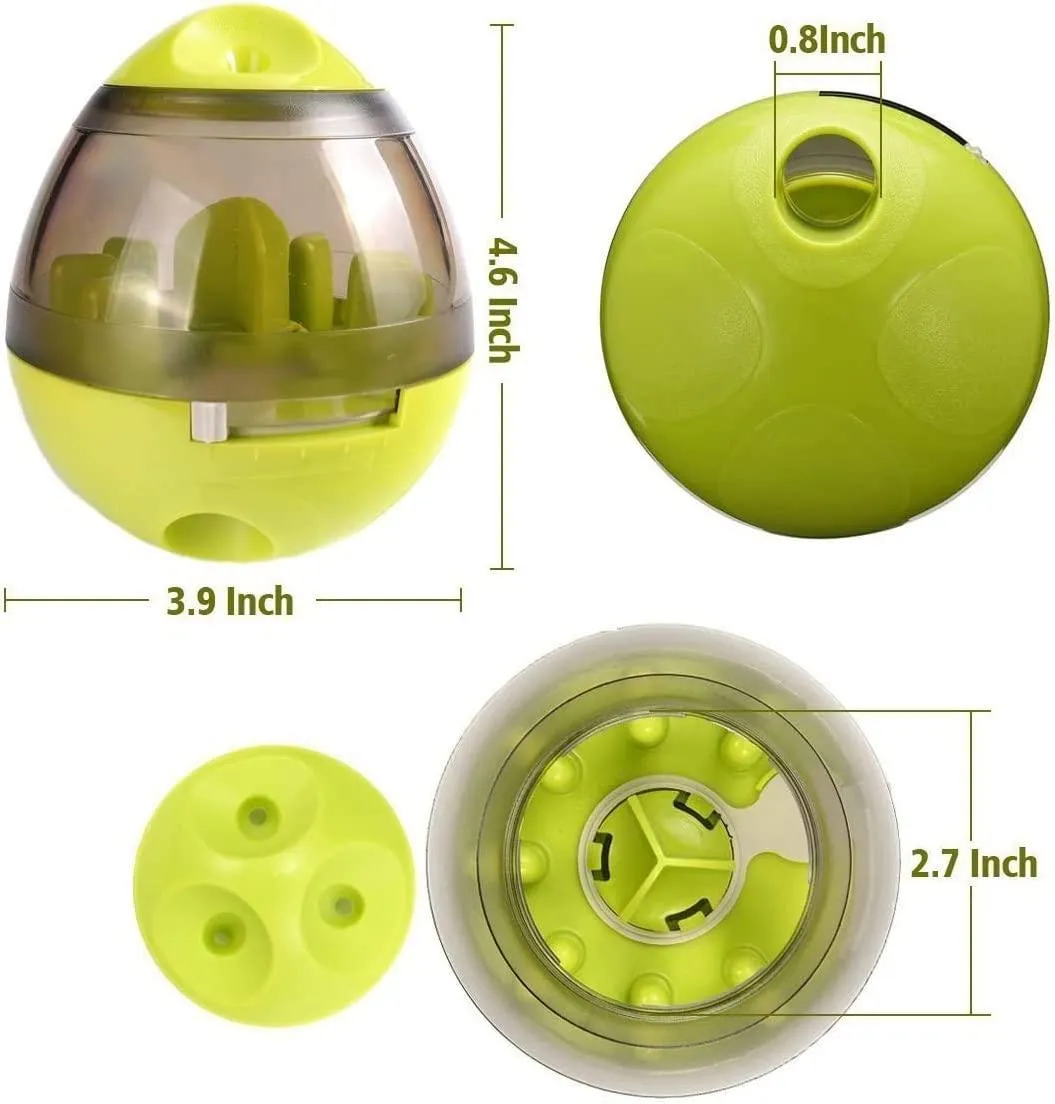IQ Treat Ball Interactive Toys - Dog Puzzle Cat Treat Dispenser Food Bowl,,Physical and Mental Stimulation -Training for Prevents Obesity Pets, Easy to Clean Small Medium Cats, Dogs, and Pets With Gift Laser Pointer