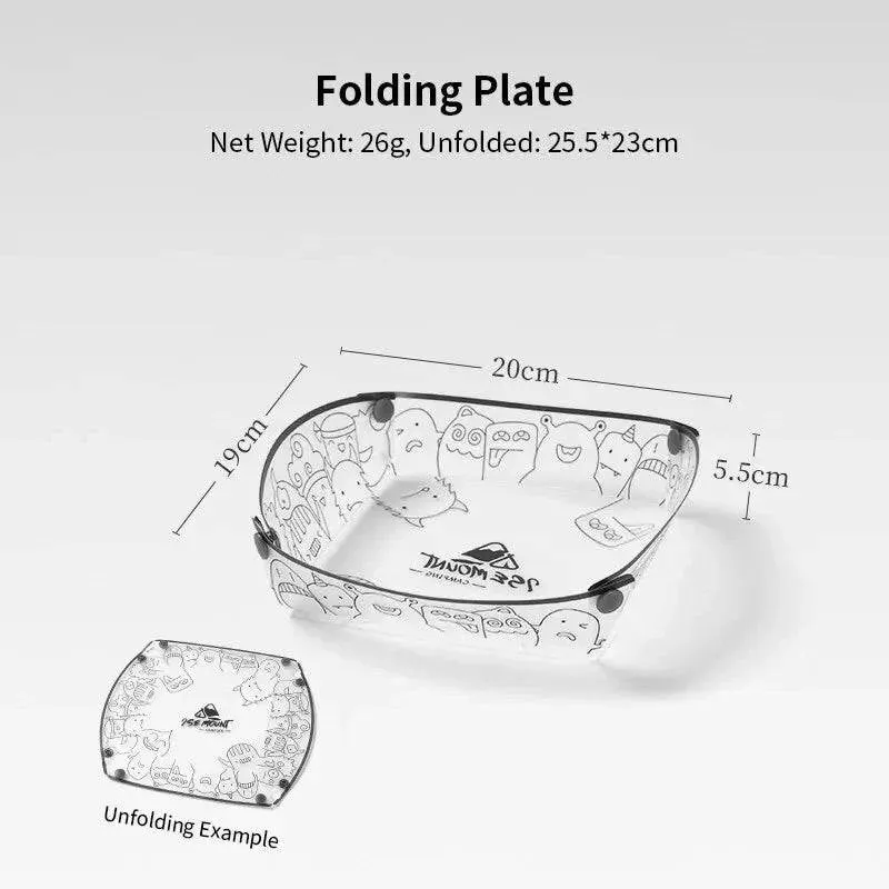 Outdoor Lightweight Folding Tableware Portable Bowl Dinner Plate Coffee Filter Funnel Water Cup Multi-purpose Camping Tableware