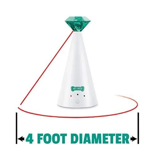 Ruff 'n Ruffus Automatic Laser Cat Toy   Free Bonus 3-in-1 Chase Toy | Interactive Cat Chase Toy | 3 Rotating Modes | Auto Shut-Off | AA Battery Operated | Kitten/Cat Owner's Gift Idea