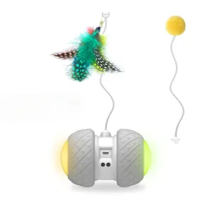 Smart Interactive Cat Toy Irregular Rotating Model LED Light-Feather Kitty Balls