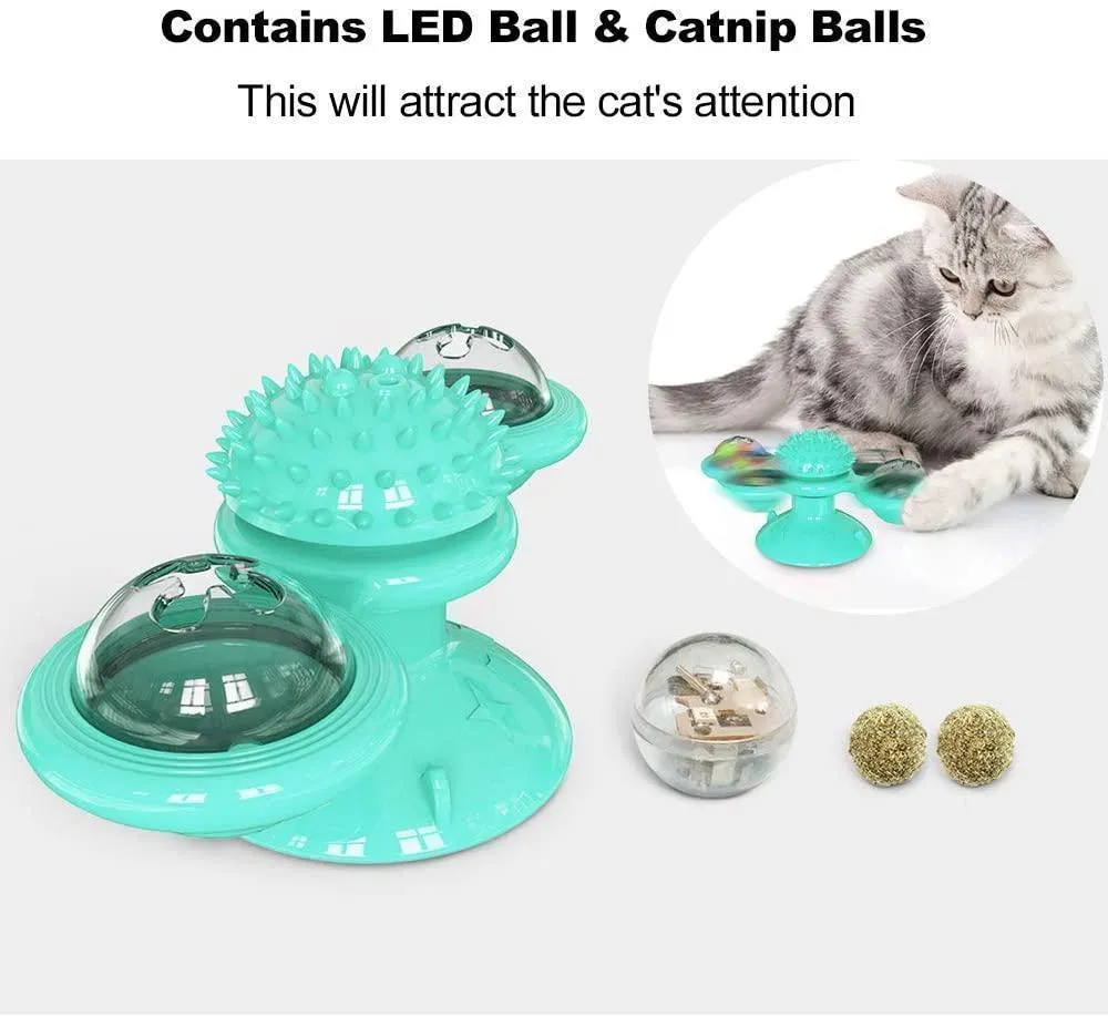 Sucker Turn Windmill Cat Toy