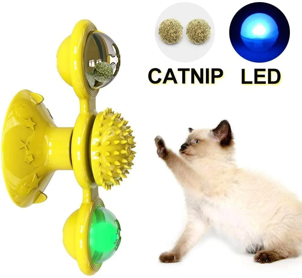 Sucker Turn Windmill Cat Toy