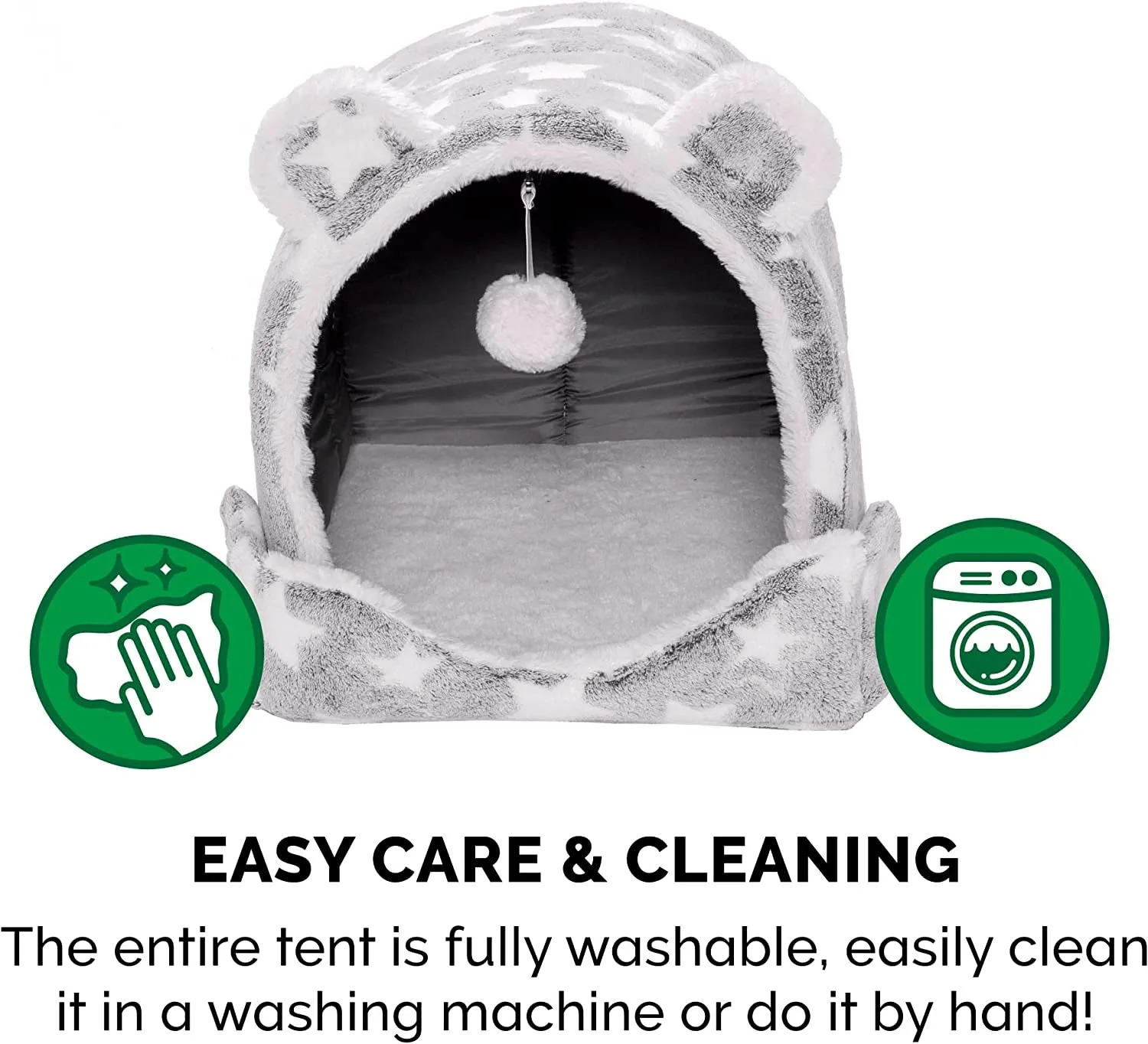 Washable Bed Cave for Indoor Cats & Small Dogs