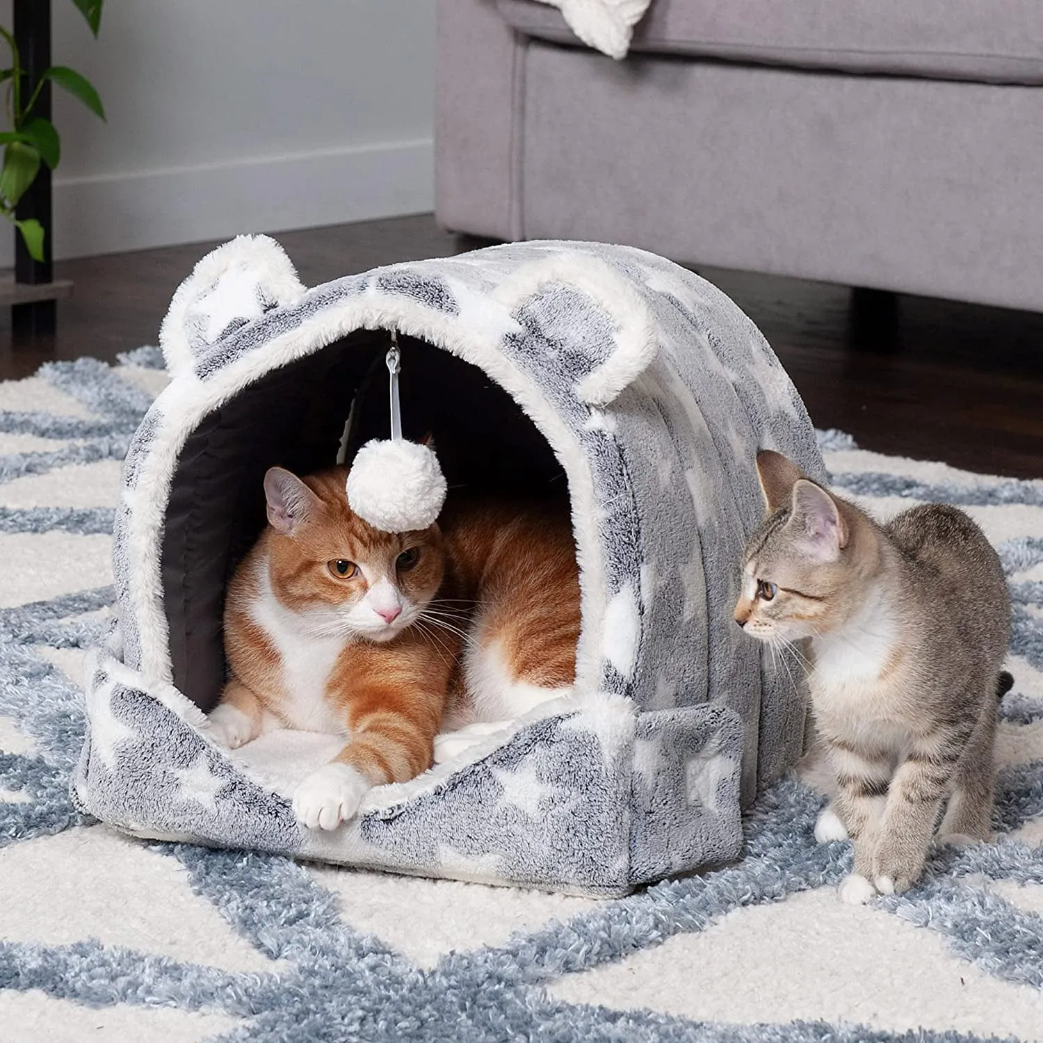 Washable Bed Cave for Indoor Cats & Small Dogs