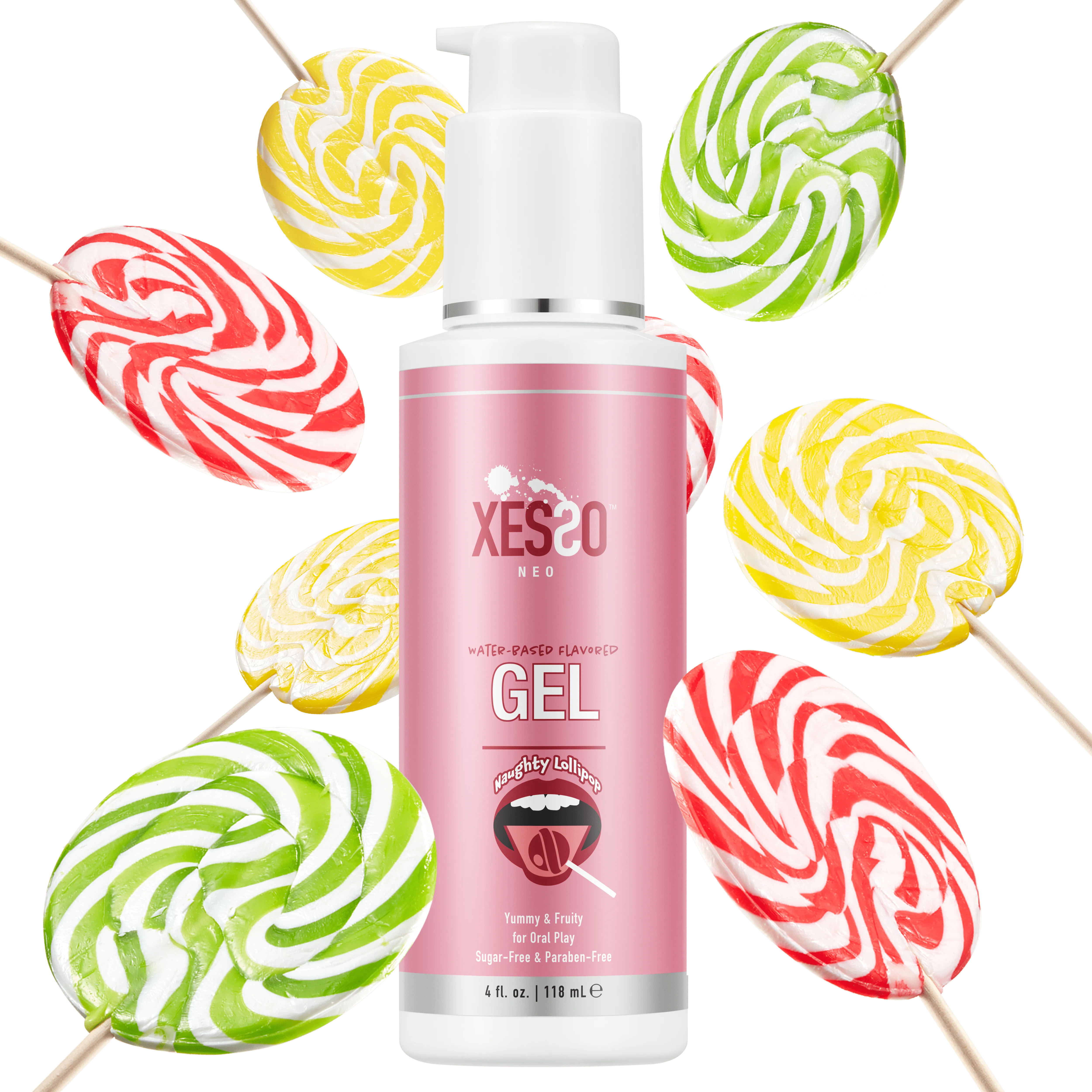 XESSO Water-based Edible Flavored Gel, Naughty Lollipop, 4 fl oz